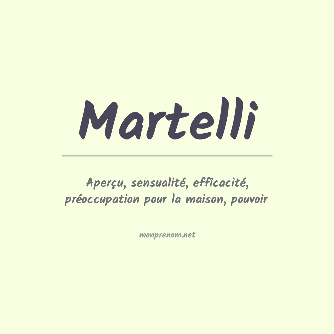 Prénom Martelli