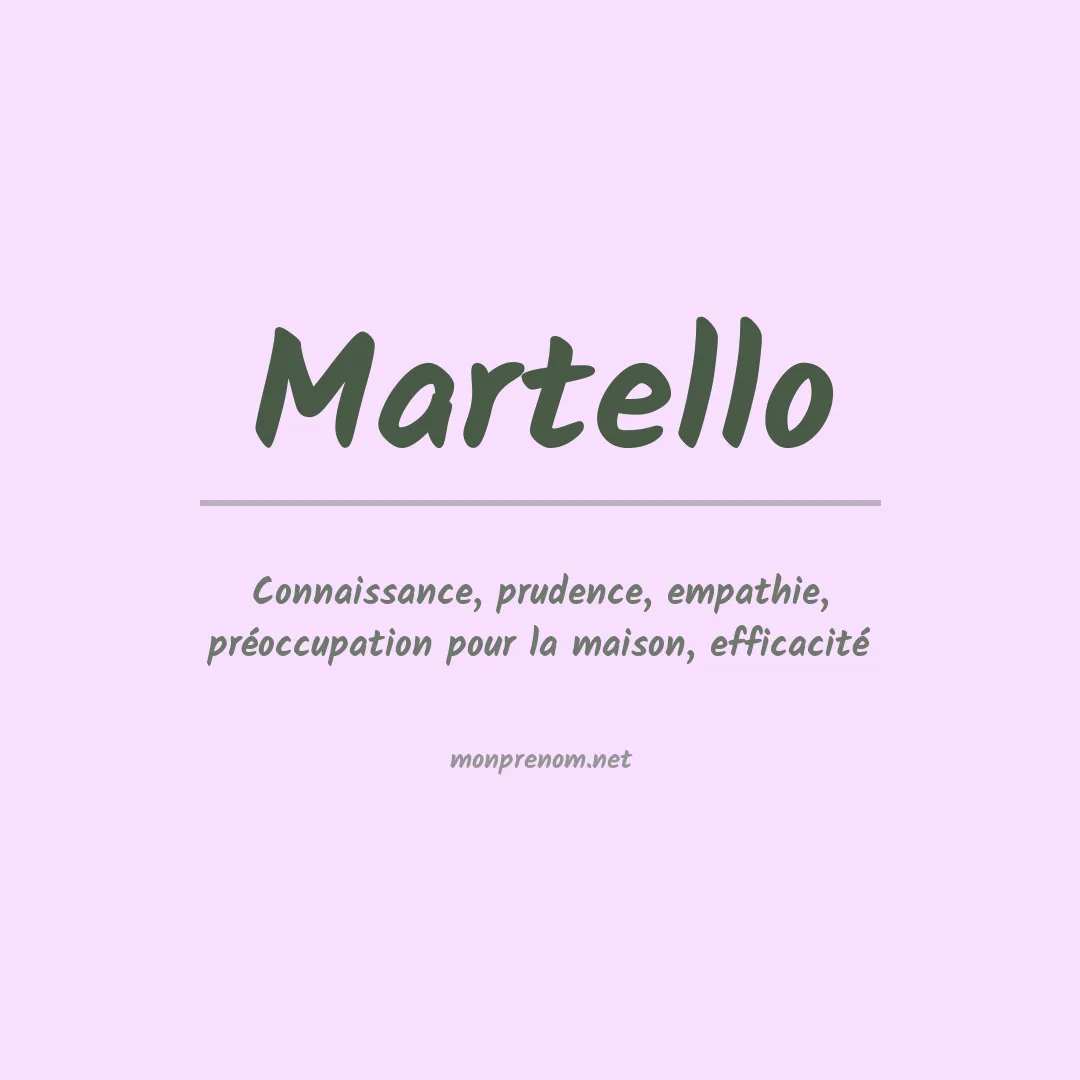 Prénom Martello