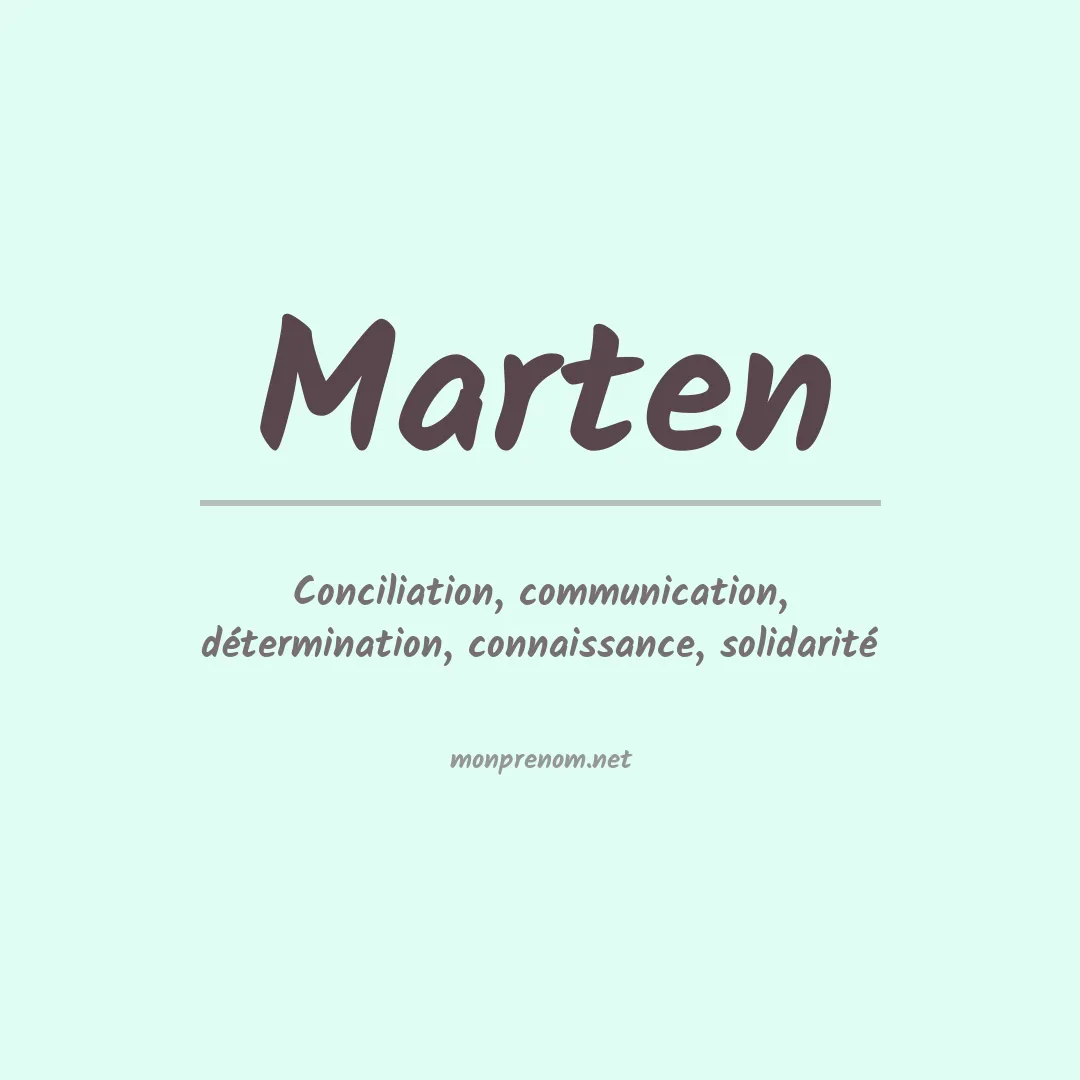 Prénom Marten