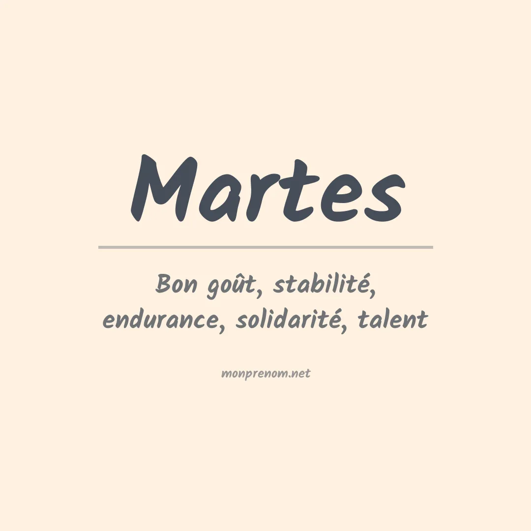 Prénom Martes