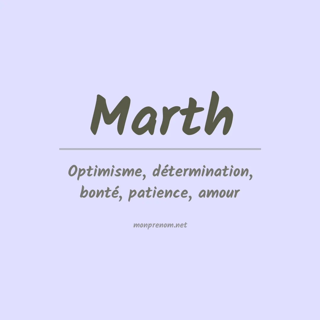 Prénom Marth