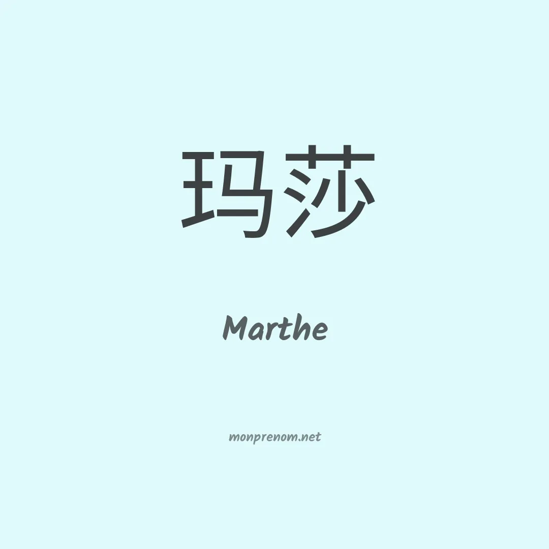 Marthe en chinois