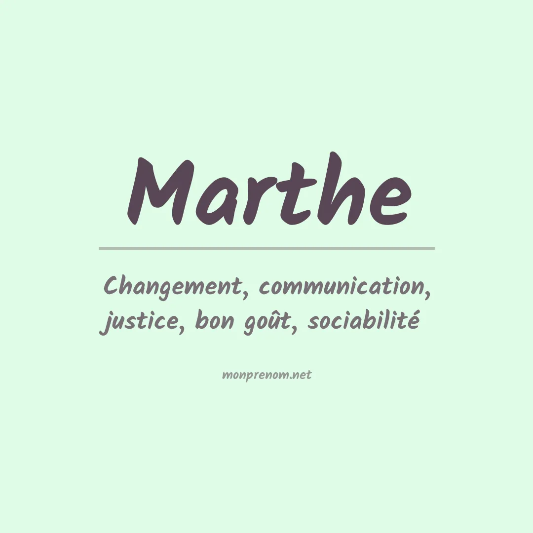Prénom Marthe