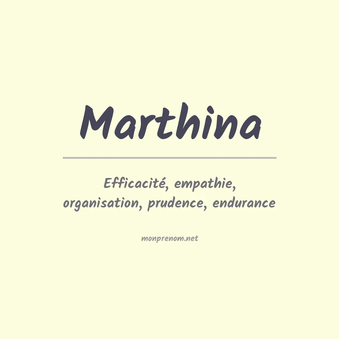 Prénom Marthina