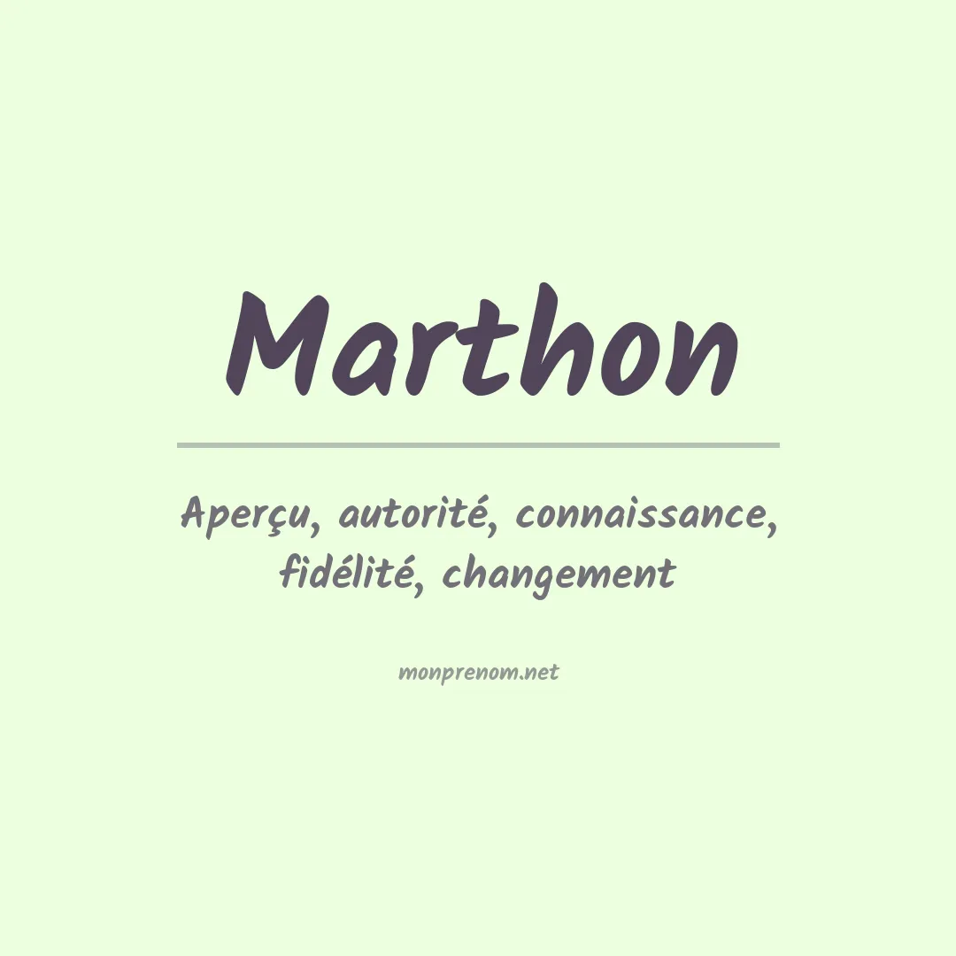 Prénom Marthon