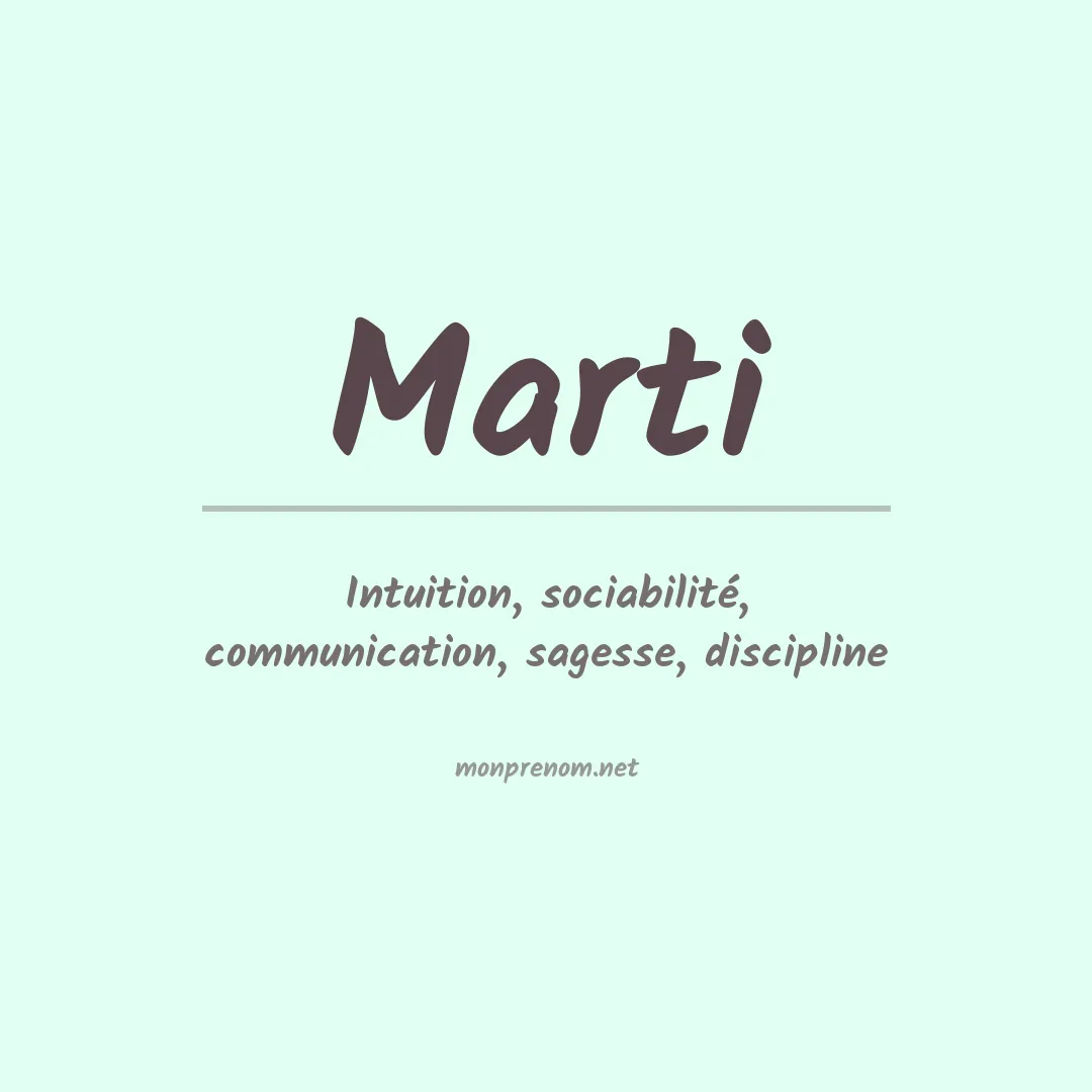 Prénom Marti