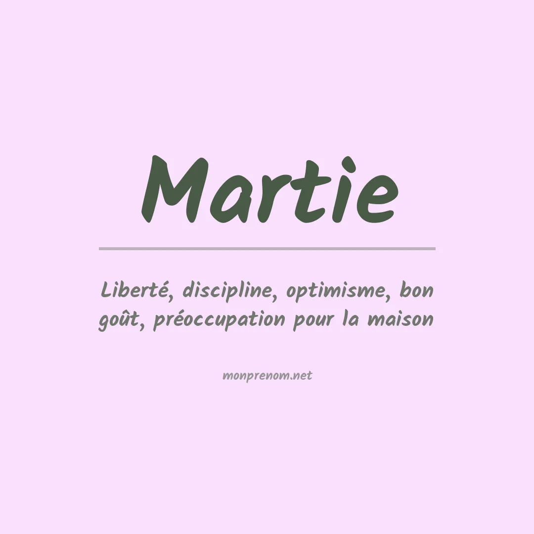 Prénom Martie