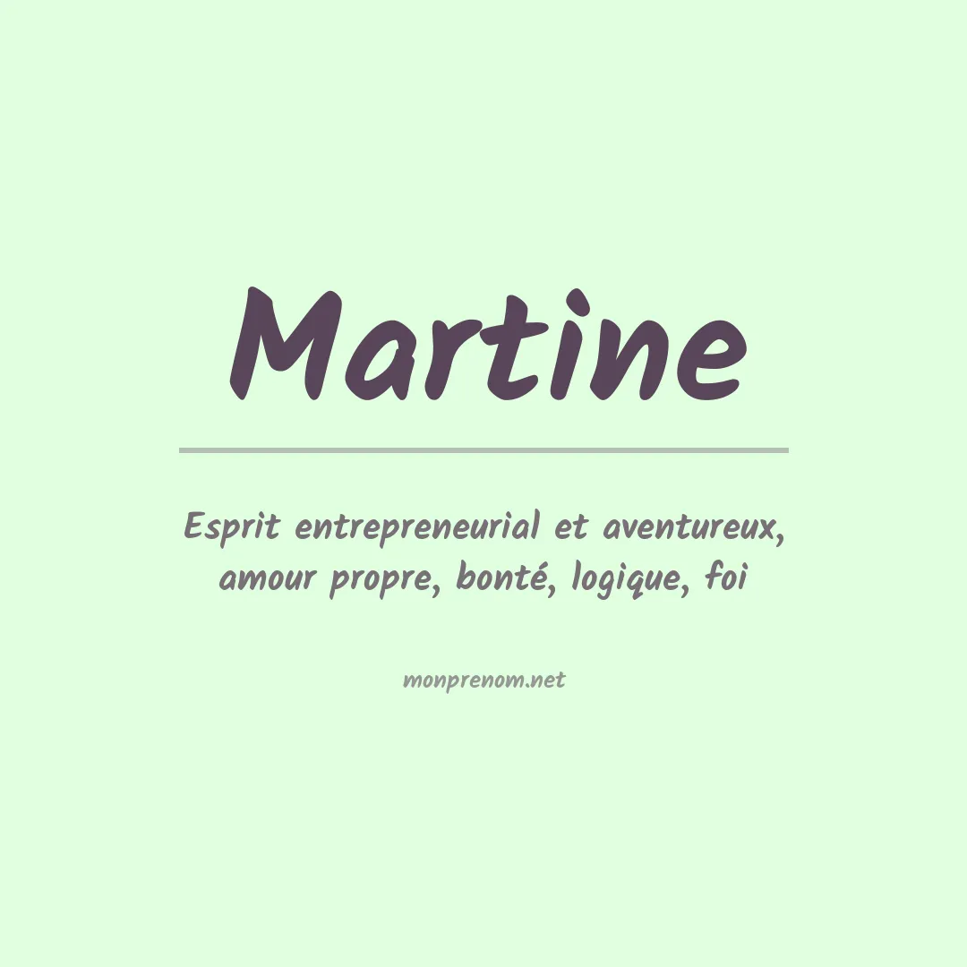Prénom Martine