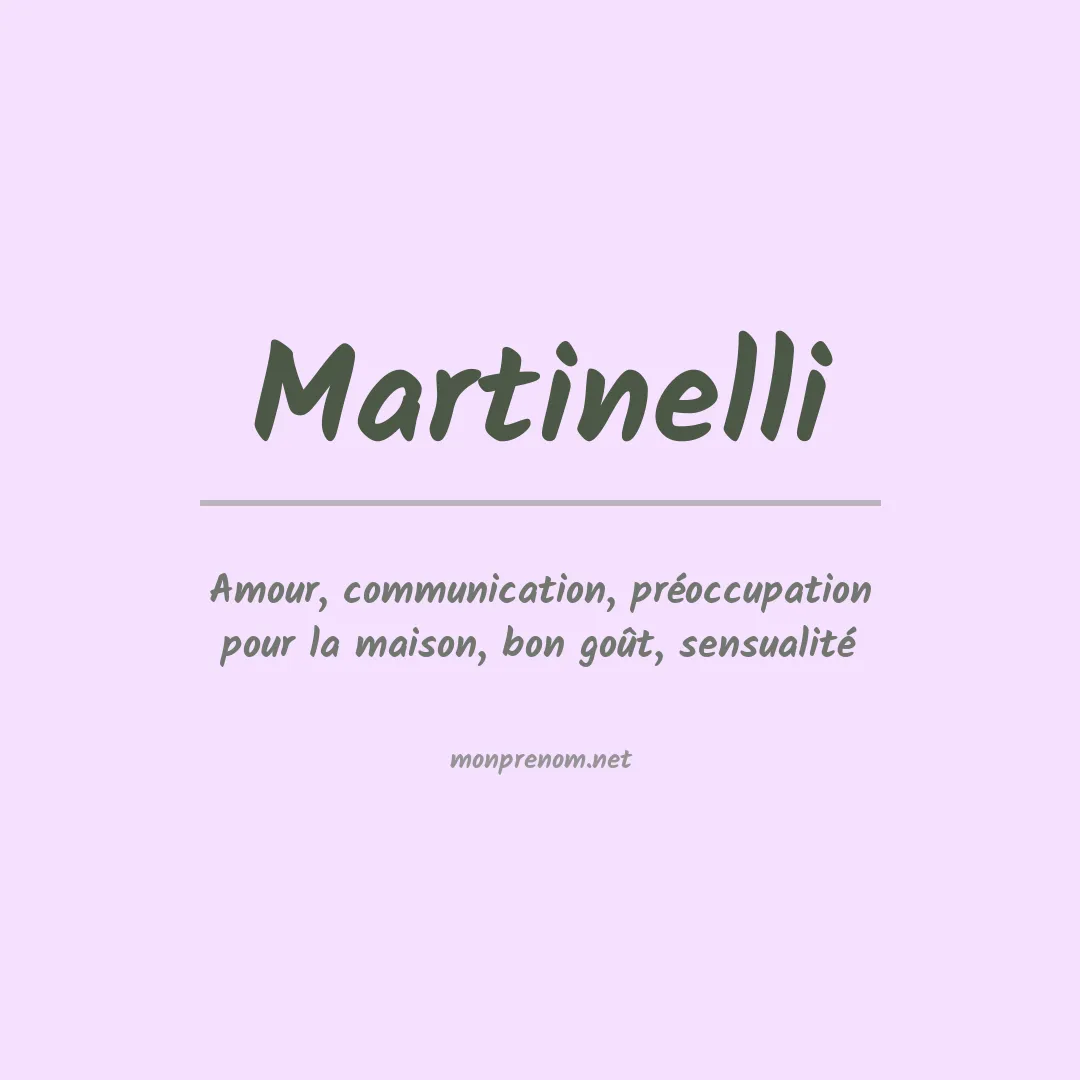Prénom Martinelli