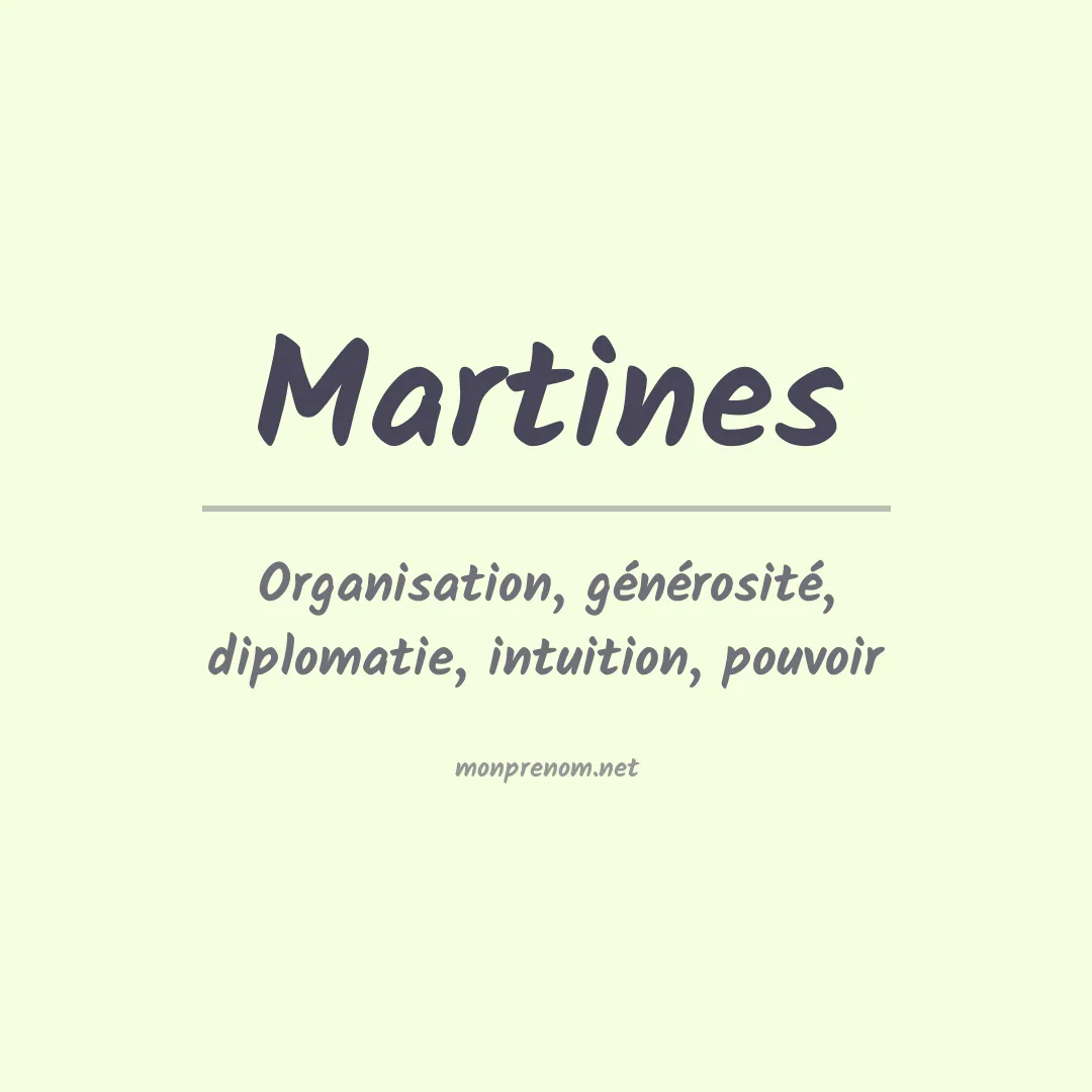 Prénom Martines