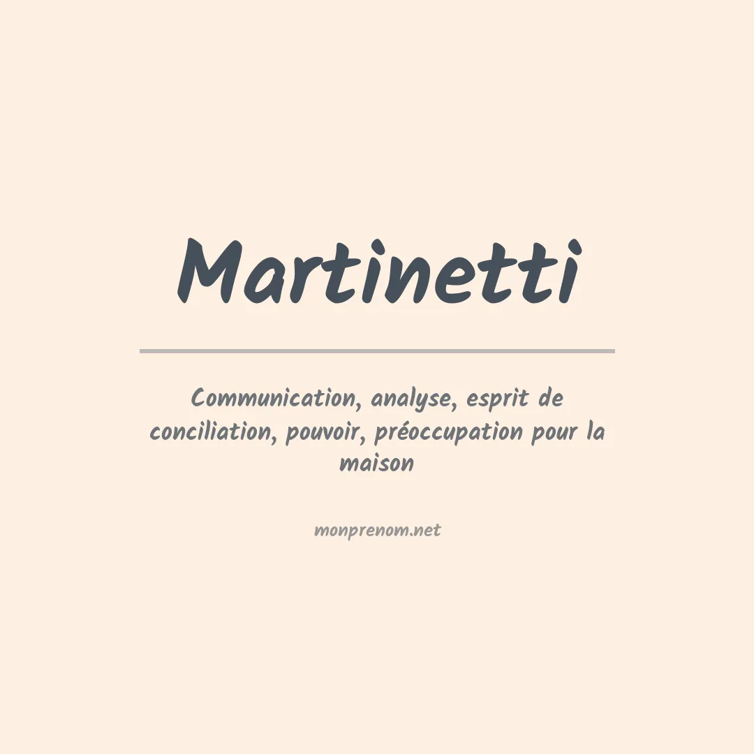 Prénom Martinetti
