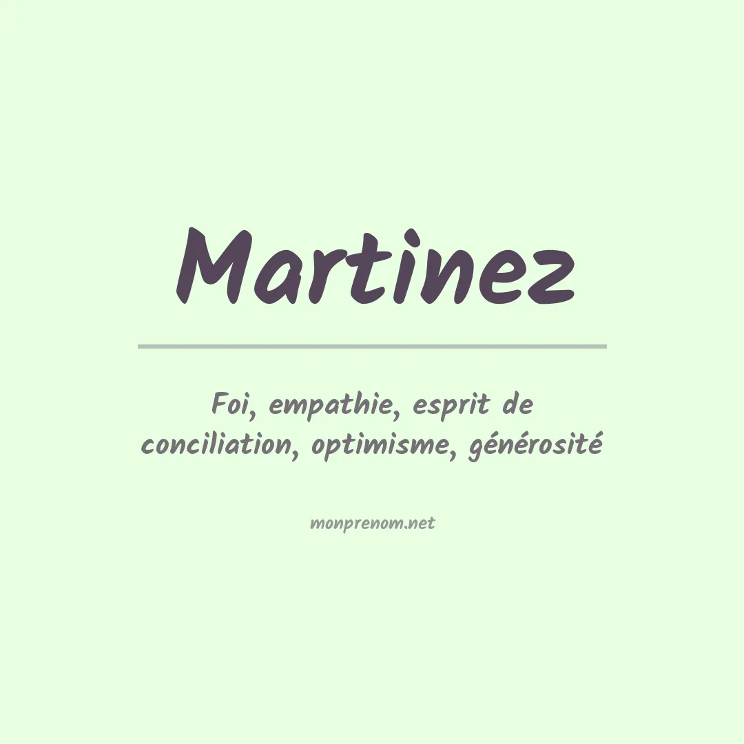Prénom Martinez