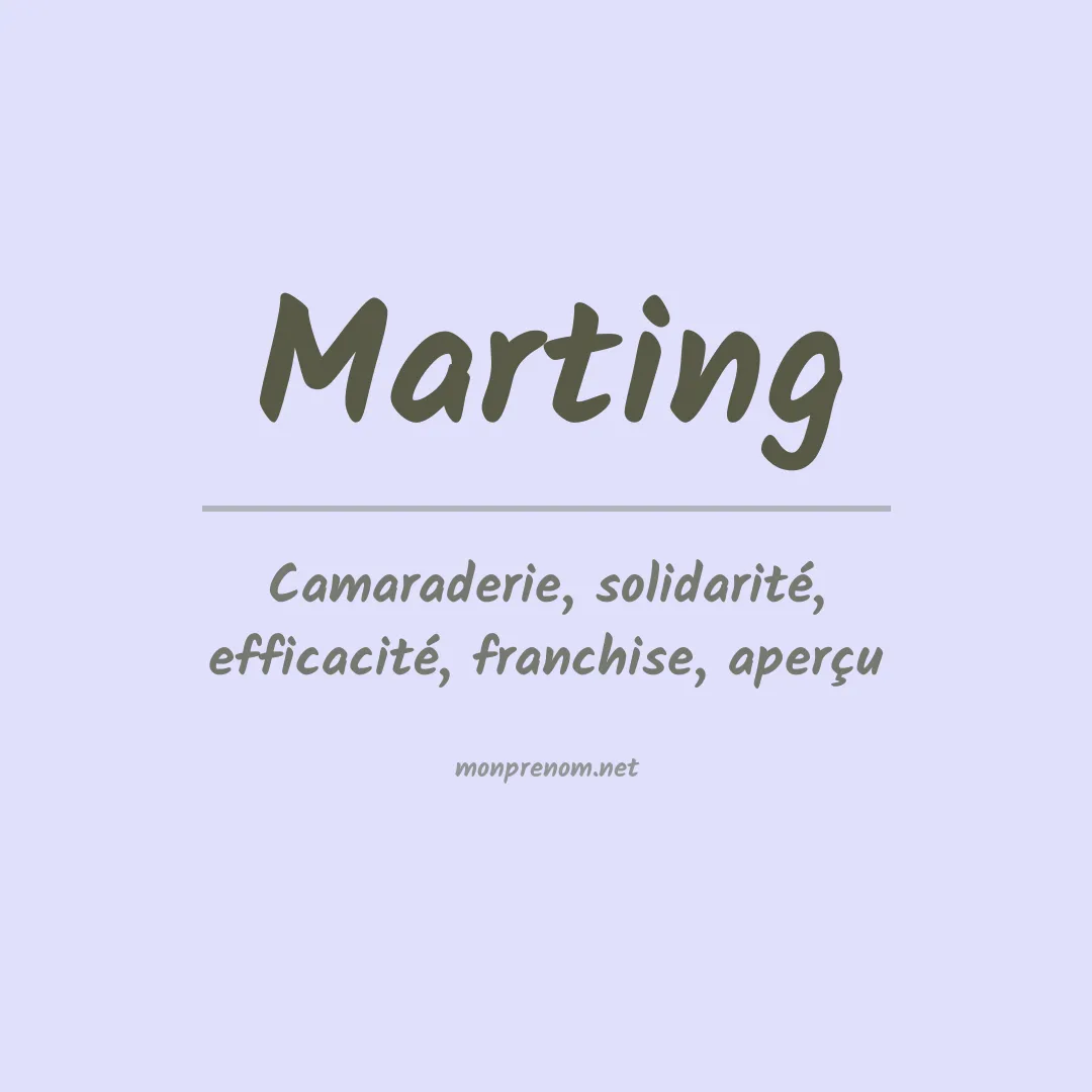 Prénom Marting