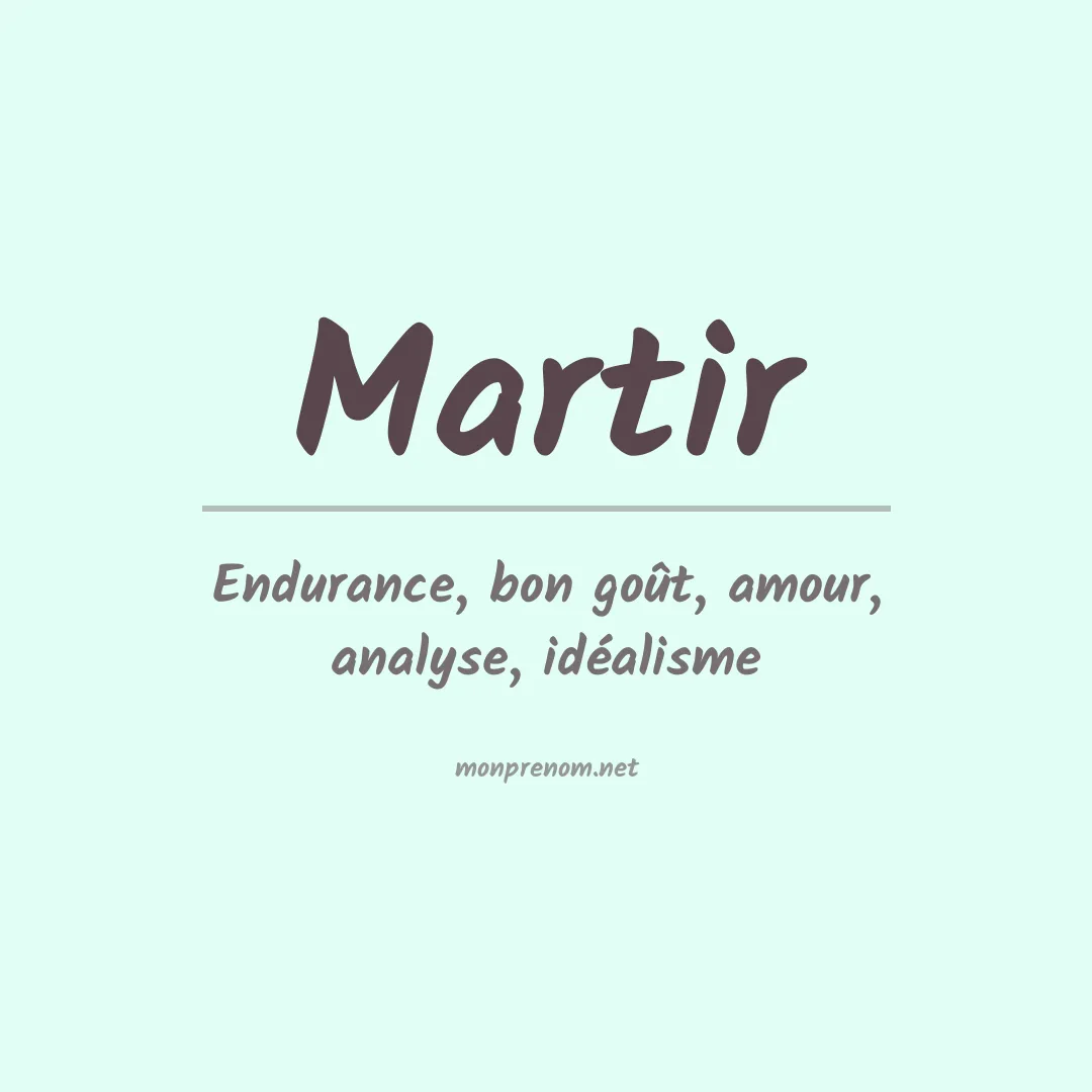 Prénom Martir