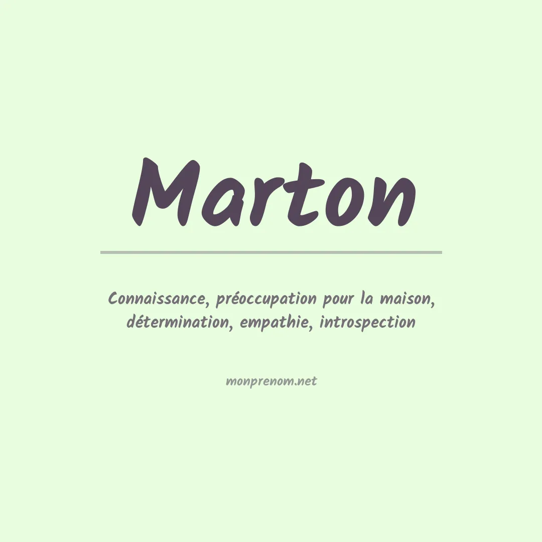 Prénom Marton