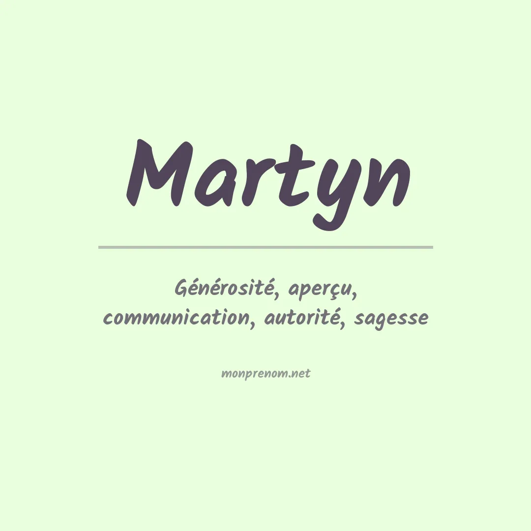 Prénom Martyn