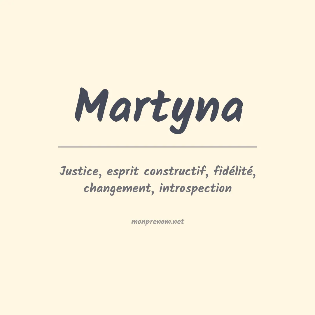 Signification du prénom Martyna