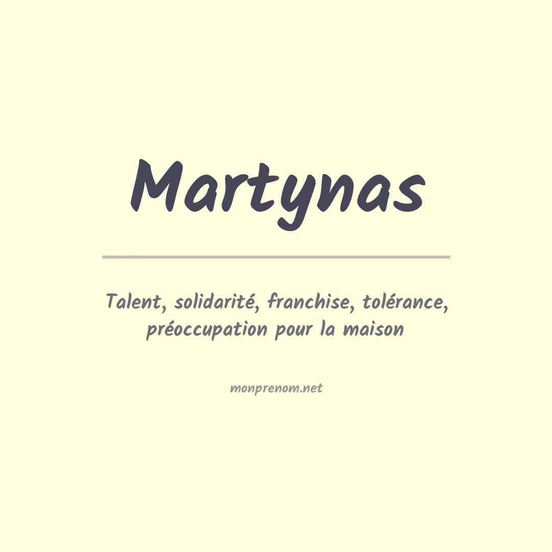 Signification du prénom Martynas