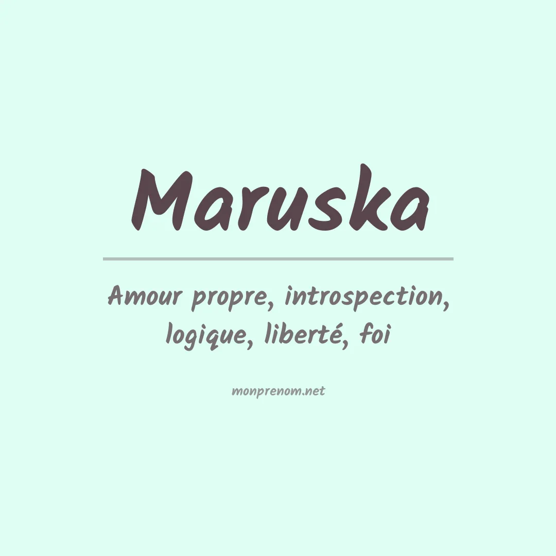 Prénom Maruska