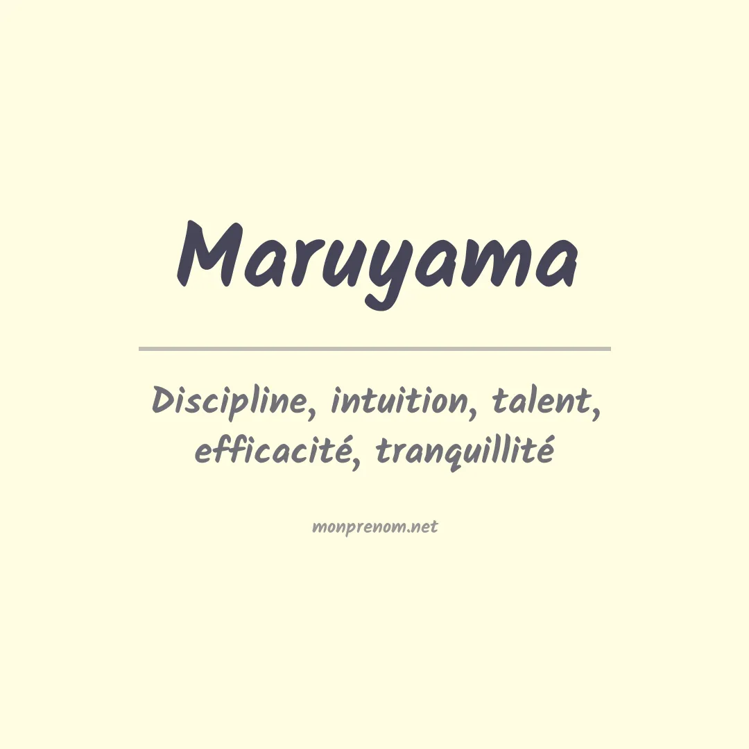 Prénom Maruyama