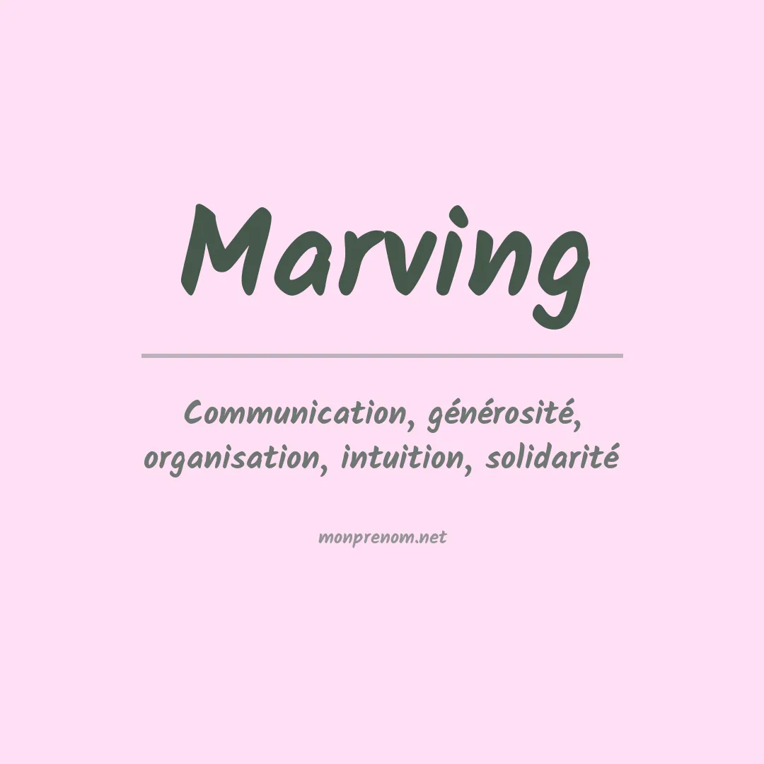 Signification du prénom Marving