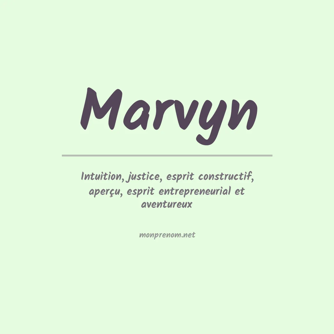 Prénom Marvyn