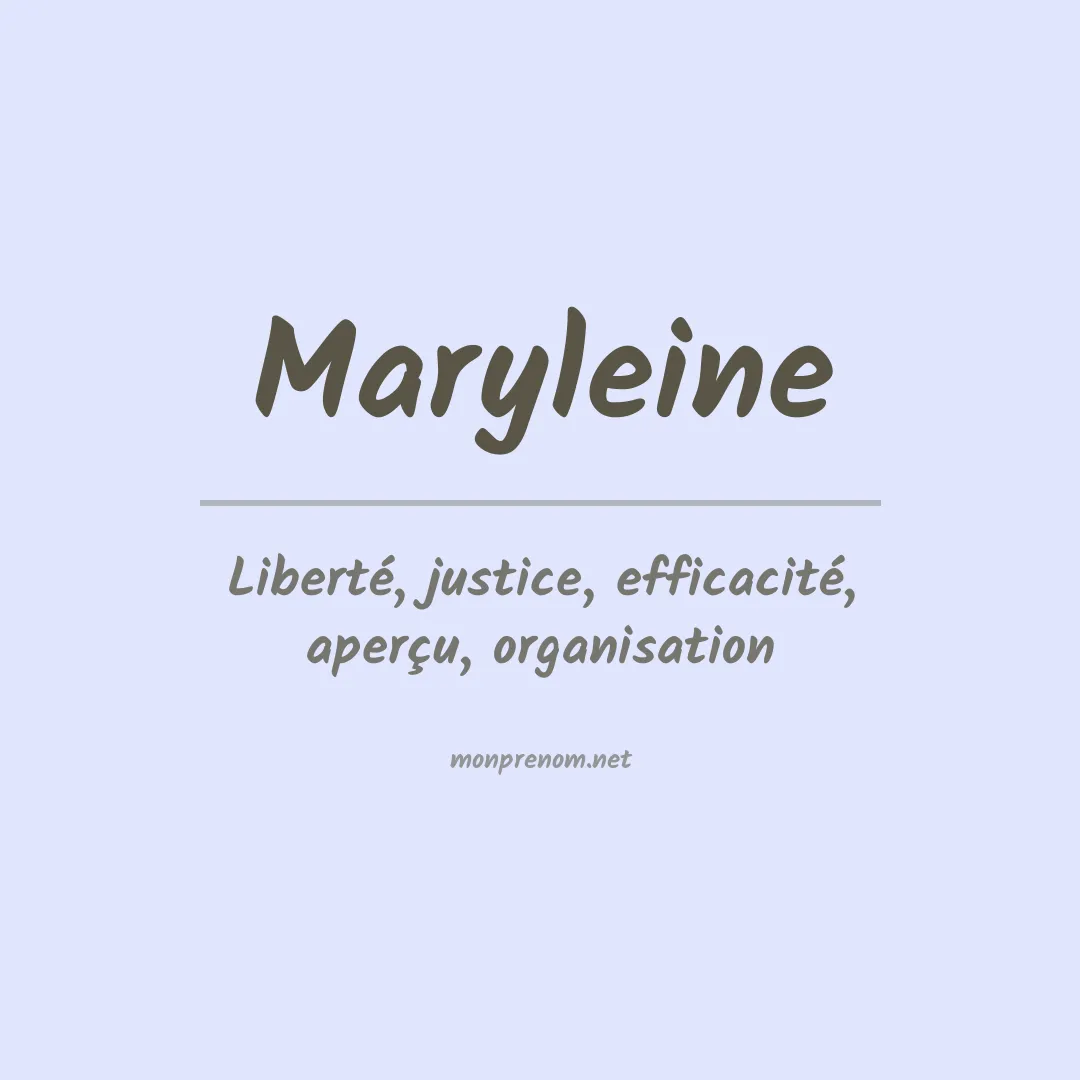Prénom Maryleine