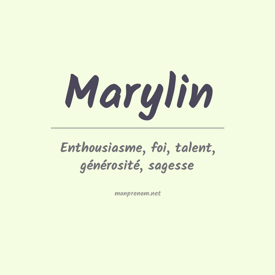 Prénom Marylin