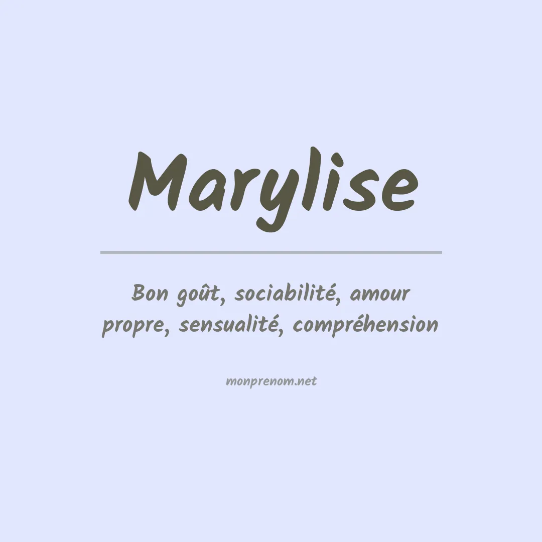 Prénom Marylise