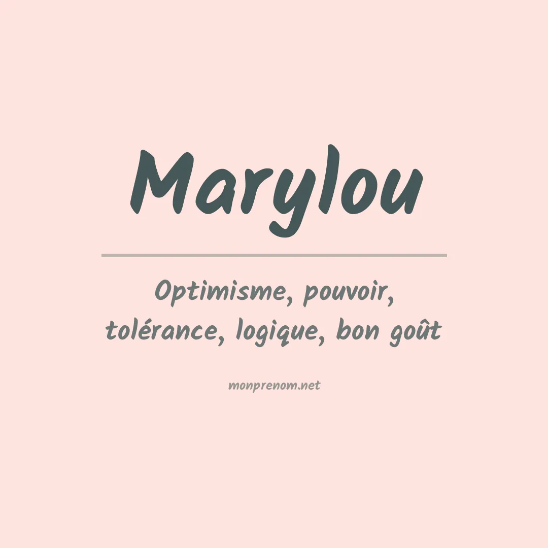 Prénom Marylou
