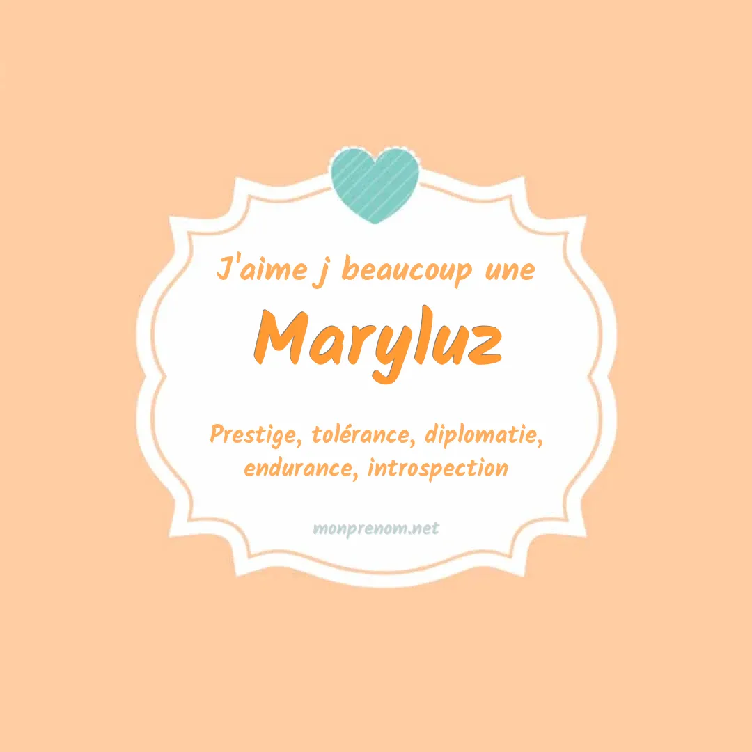 J'aime beaucoup Maryluz