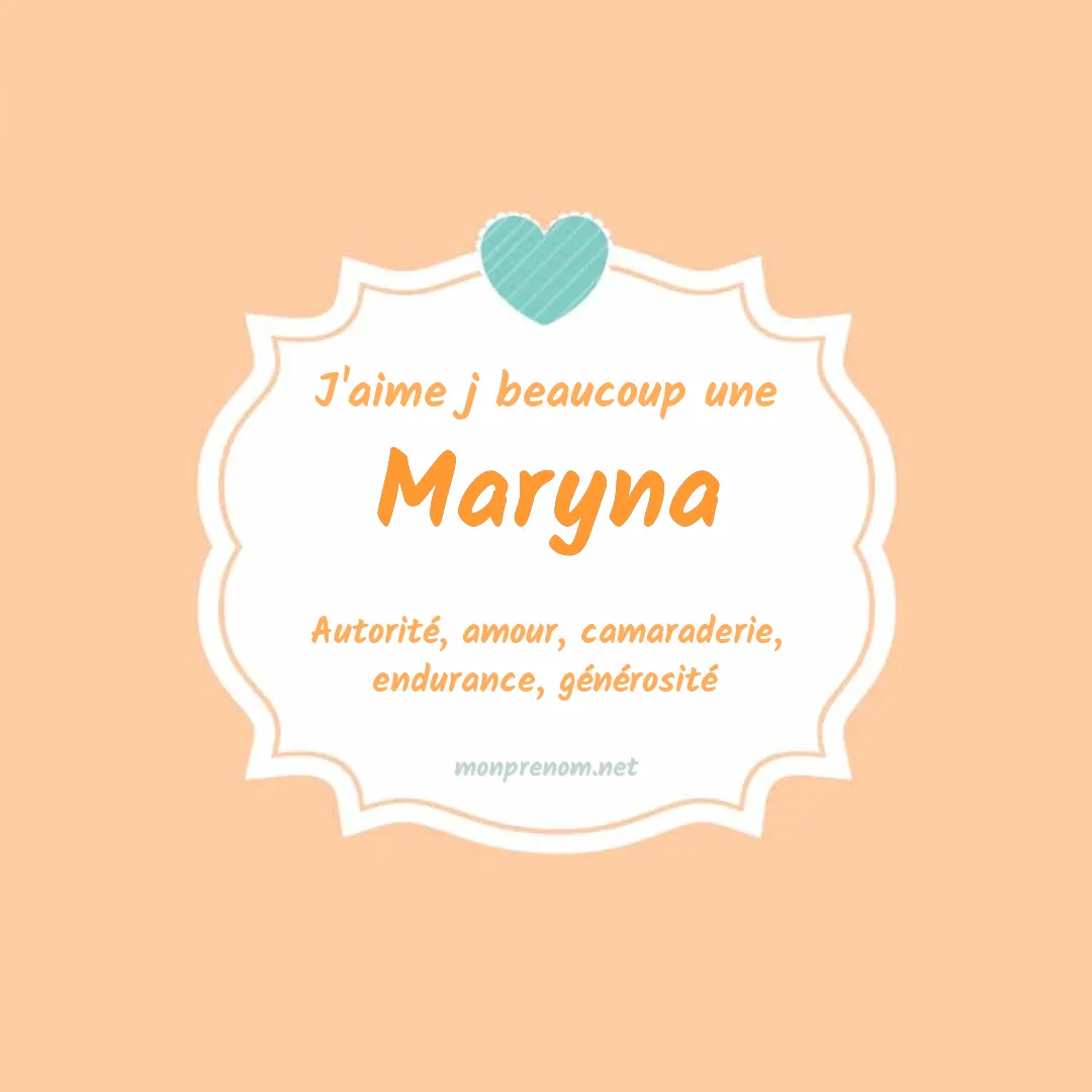 J'aime beaucoup Maryna