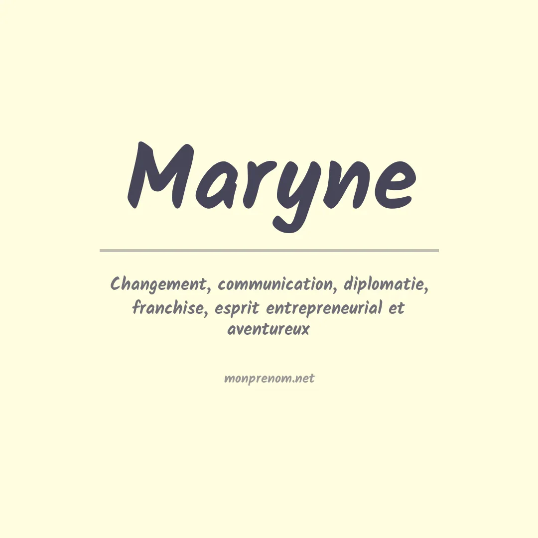 Prénom Maryne