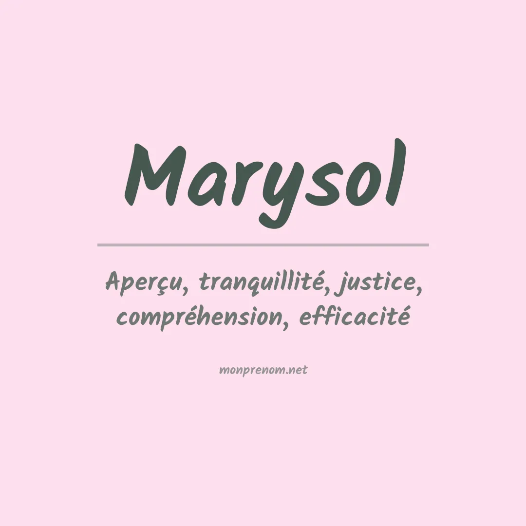 Prénom Marysol