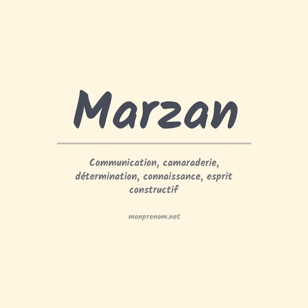Prénom Marzan