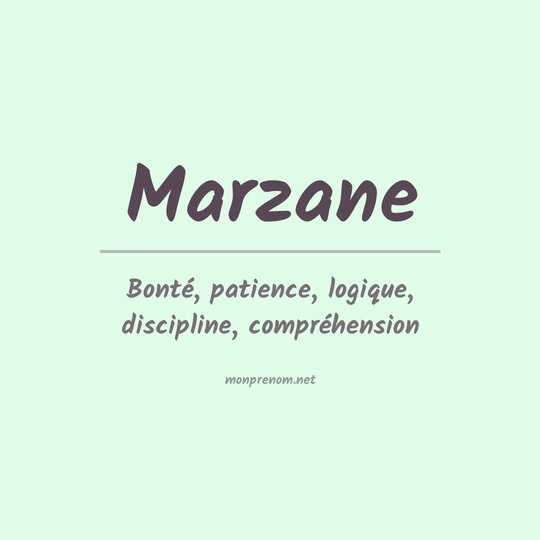 Signification du prénom Marzane