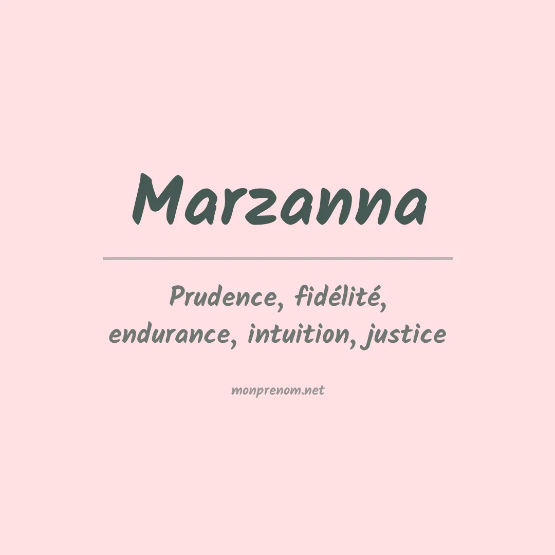 Signification du prénom Marzanna