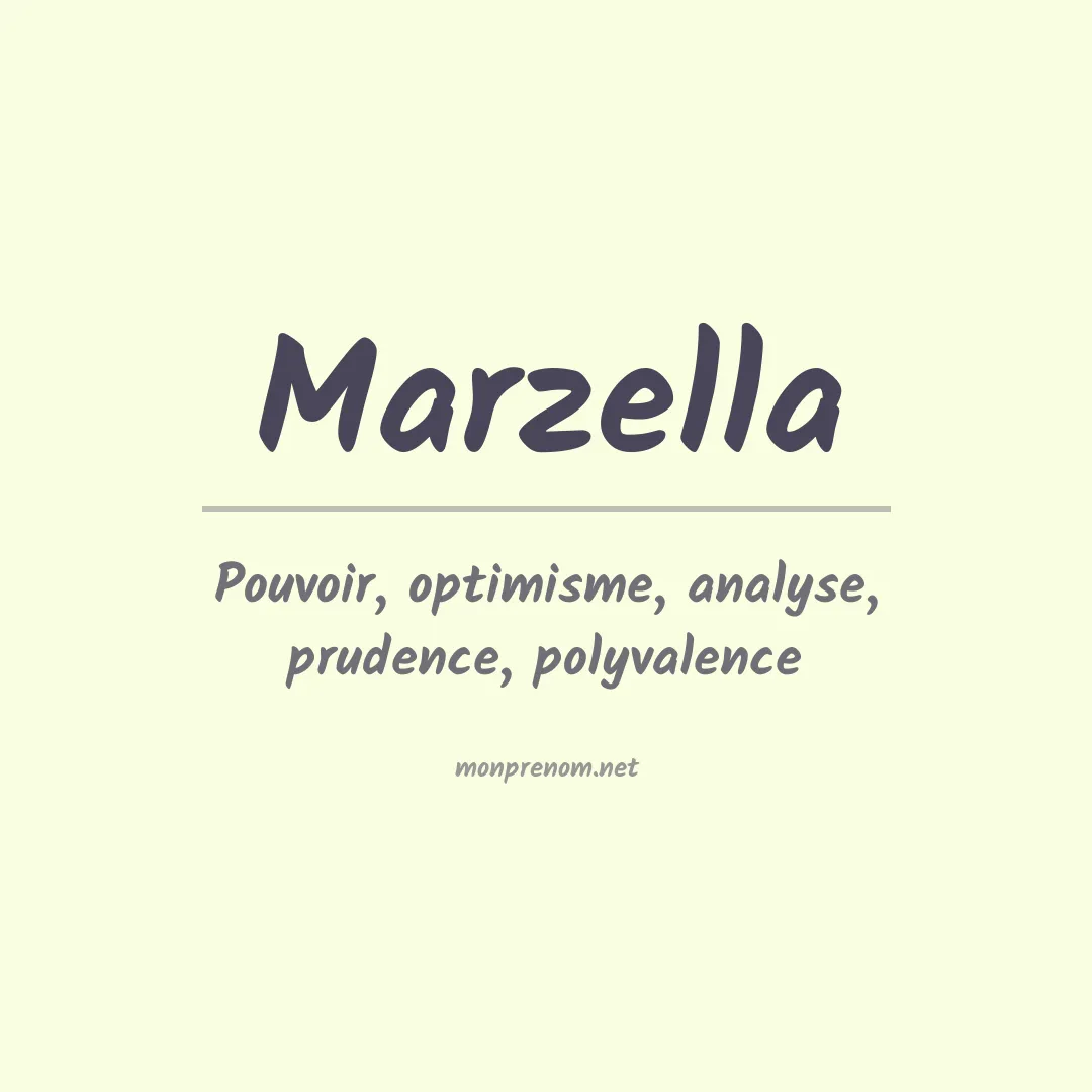 Prénom Marzella