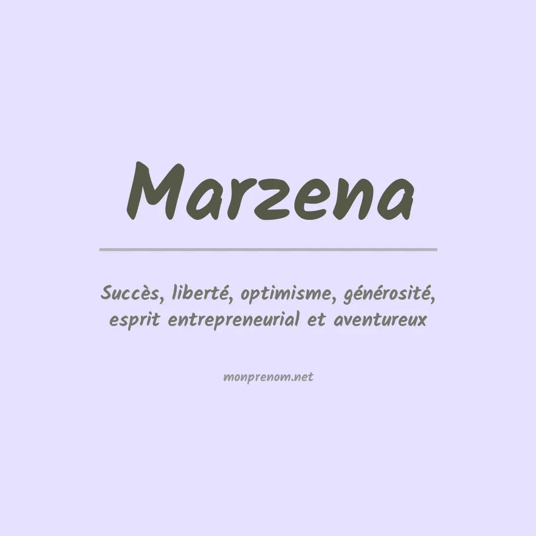 Signification du prénom Marzena