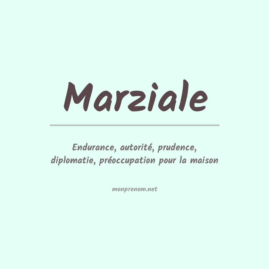 Signification du prénom Marziale