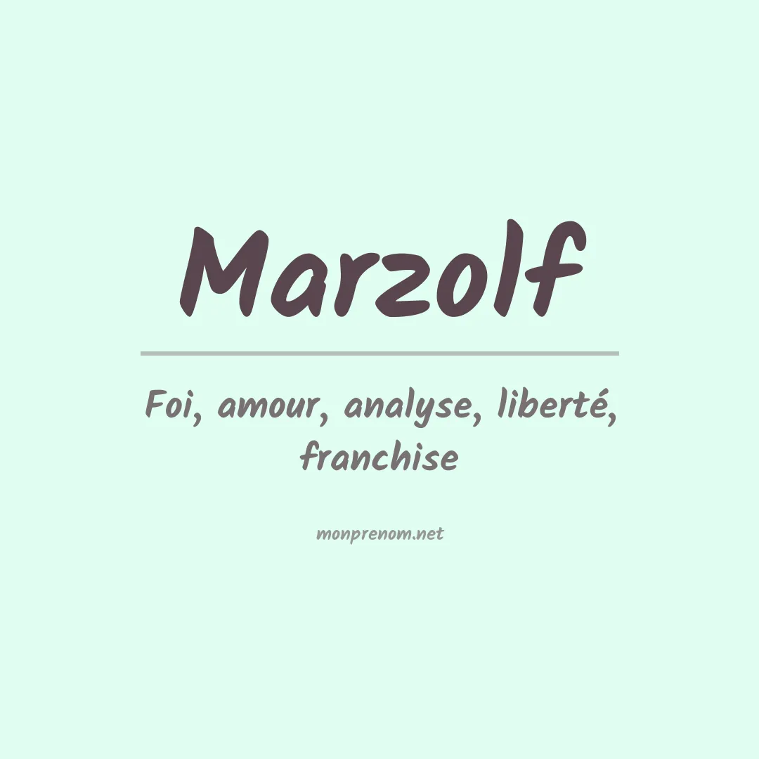 Prénom Marzolf