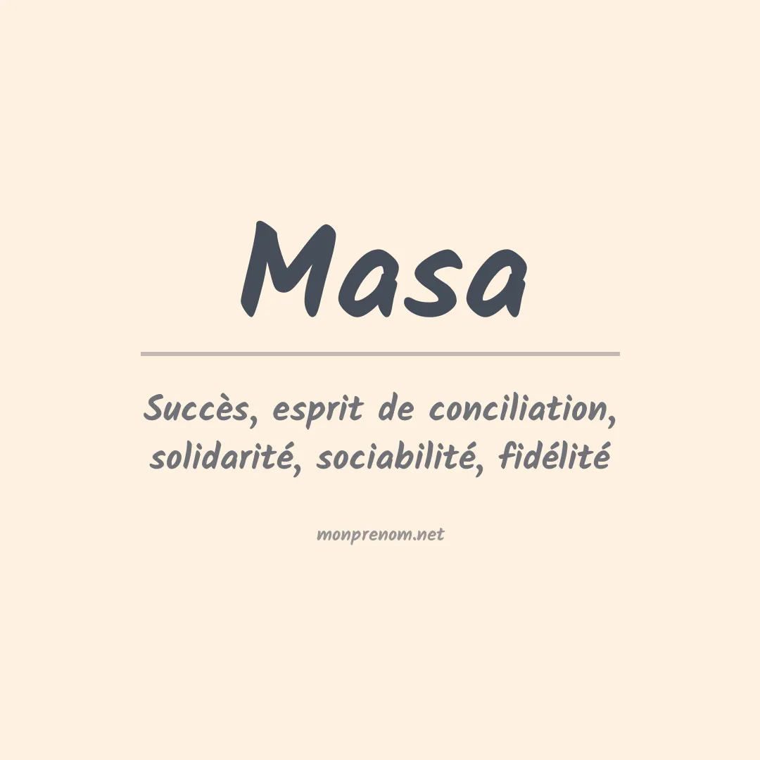 Prénom Masa