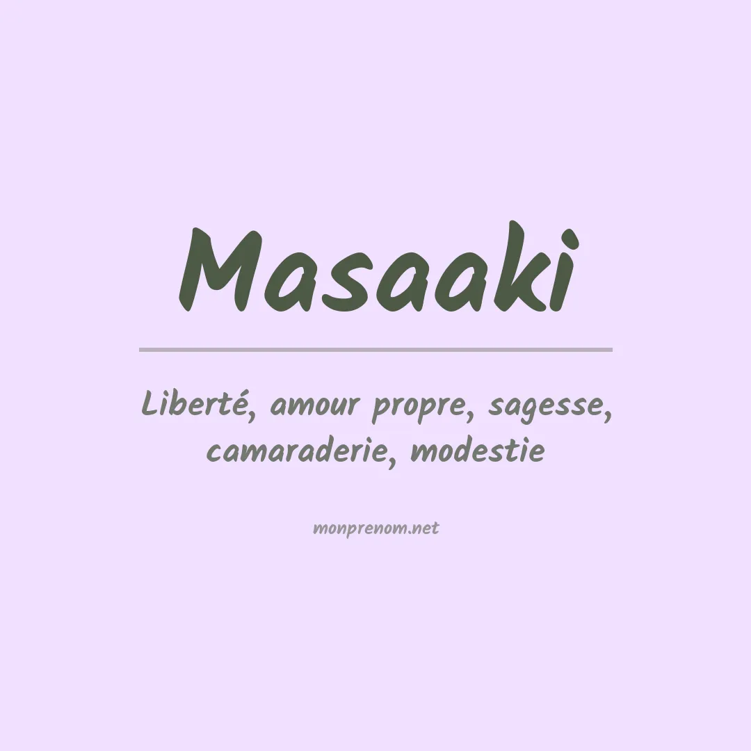 Prénom Masaaki