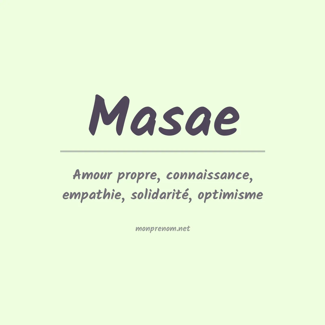 Prénom Masae