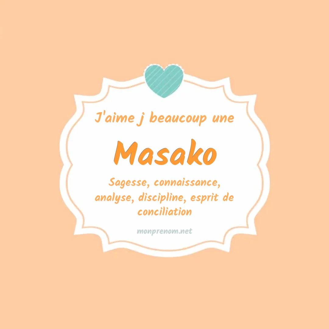 J'aime beaucoup Masako