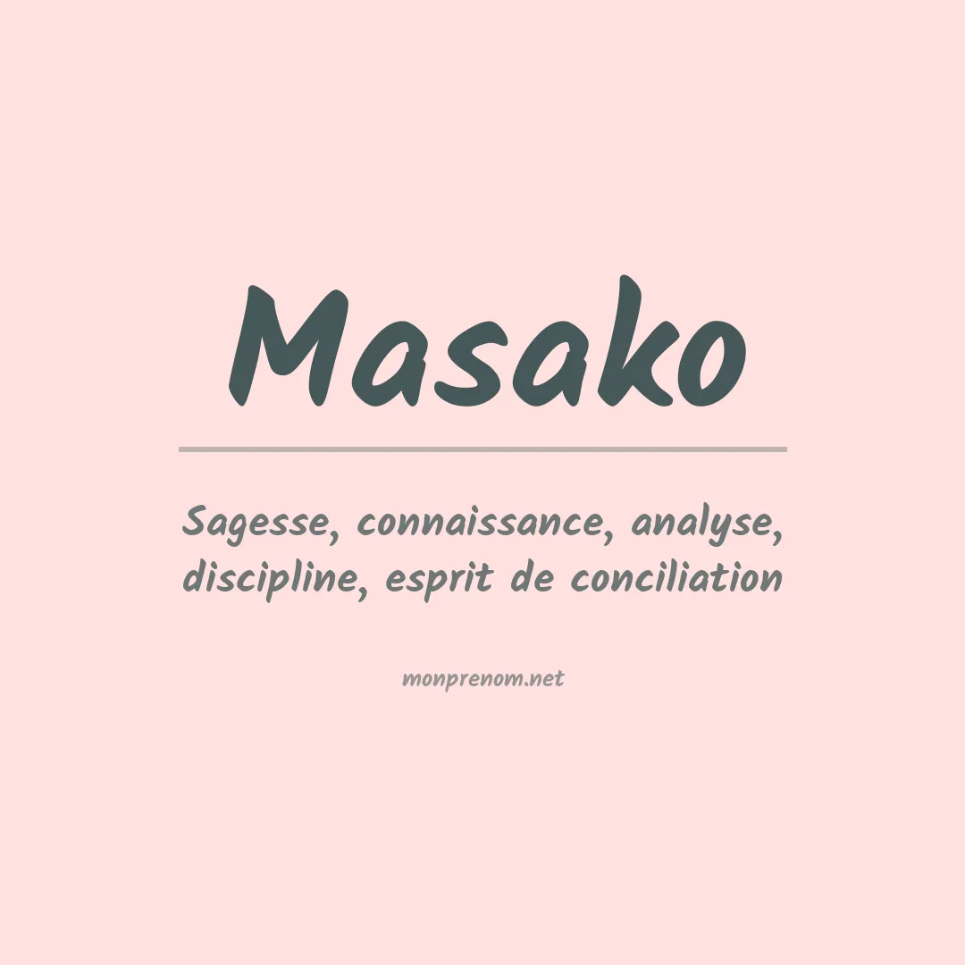 Prénom Masako