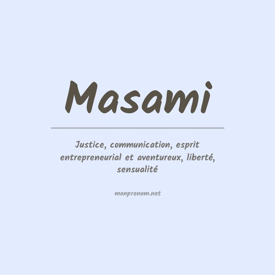 Prénom Masami