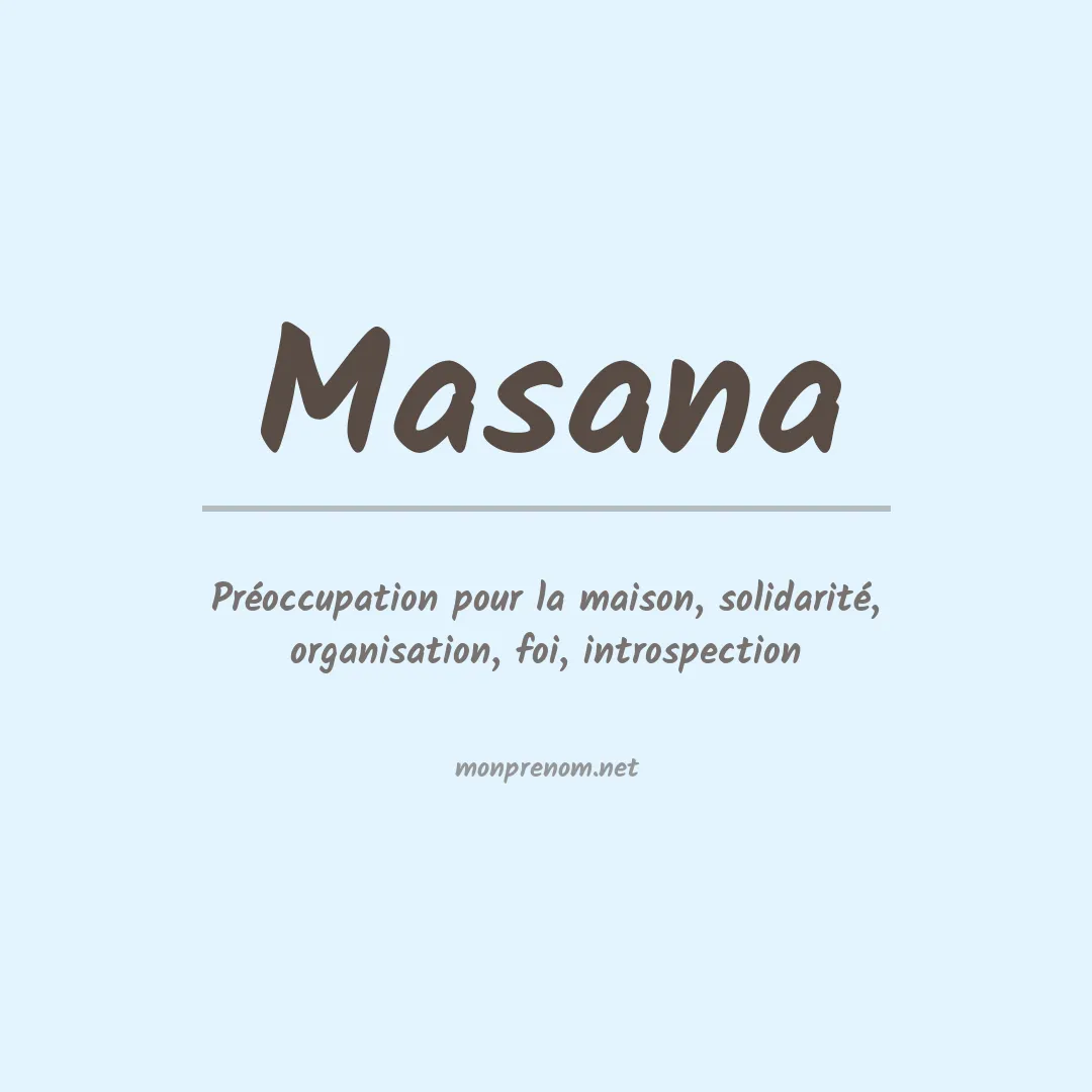 Prénom Masana