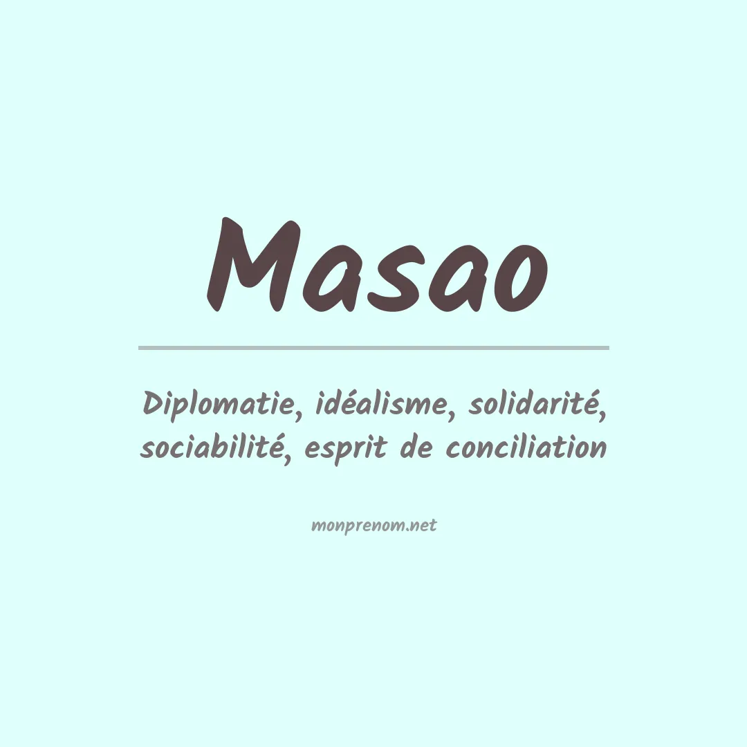 Prénom Masao