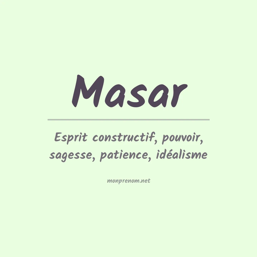 Prénom Masar